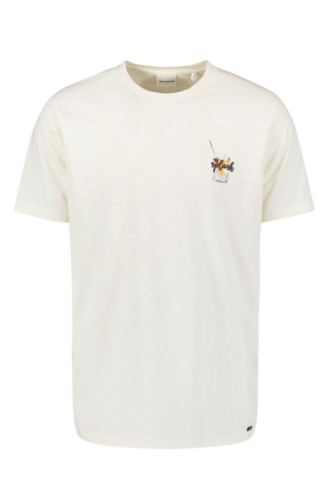 NO-EXCESS t-shirt crewneck placed prints slub